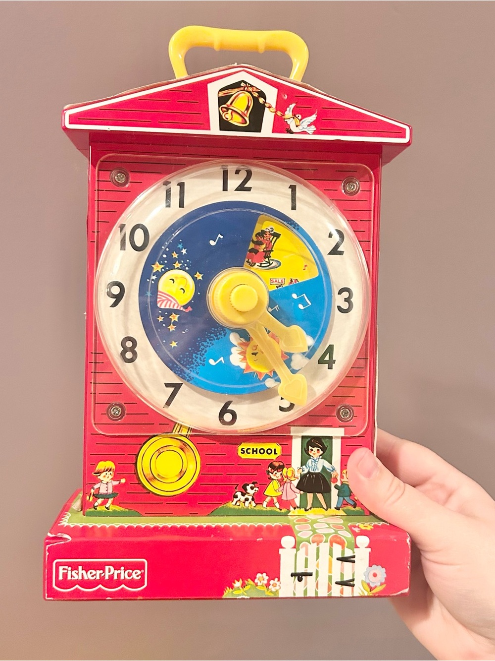 Fisher-Price Music Box Teaching Clock 2009 Retro